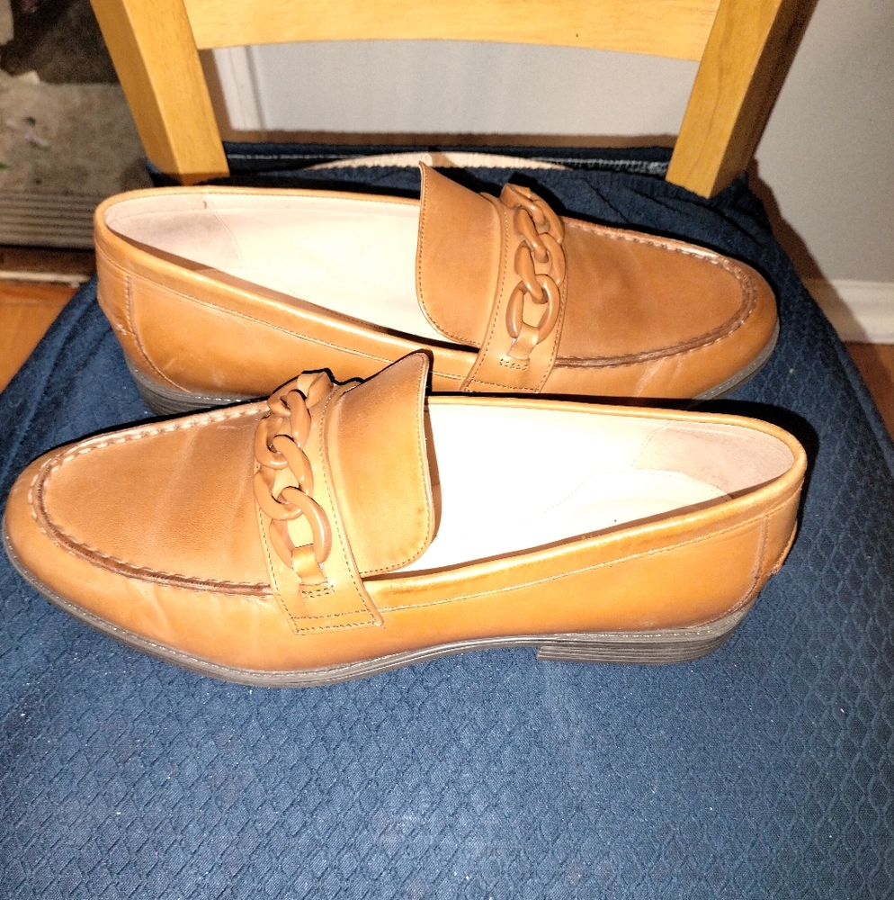 $150 Cole Haan Womens Stassi Chain Loafer Leather  Brown Size 10.5 B New - Picture 5 of 15